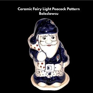 Ceramic Fairy Light Peacock Pattern